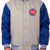 Detroit Pistons Gray Varsity Jacket