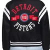 Detroit Pistons Logo Black Varsity Jacket