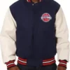 Detroit Pistons Navy And White Jacket
