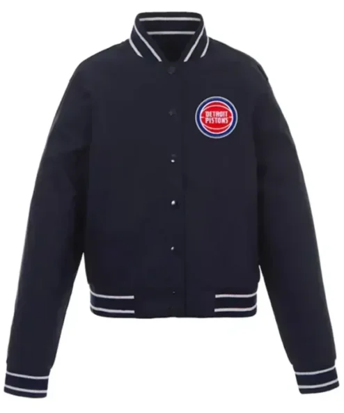Detroit Pistons Navy Varsity Jacket