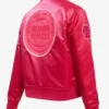 Detroit Pistons Pink Triple Varsity Jacket