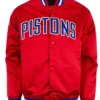 Detroit Pistons Red Varsity Jacket