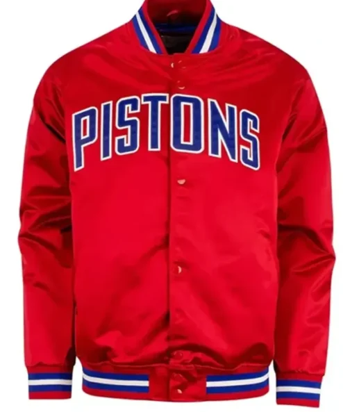 Detroit Pistons Red Varsity Jacket