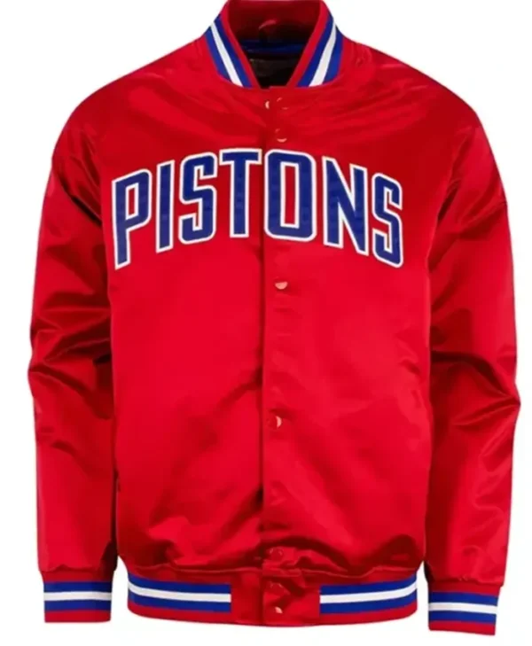 Detroit Pistons Red Varsity Jacket