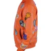 Jeff Hamilton X NBA Teams Logo Leather Jacket Orange