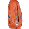 Jeff Hamilton X NBA Teams Logo Patch Leather Jacket