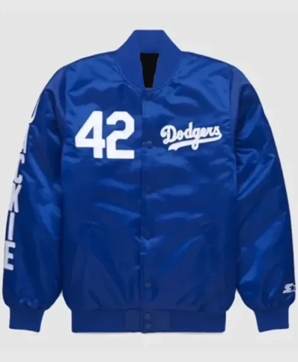 LA Dodgers 42 Blue Varsity Jacket