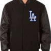 LA Dodgers Black Letterman Jacket