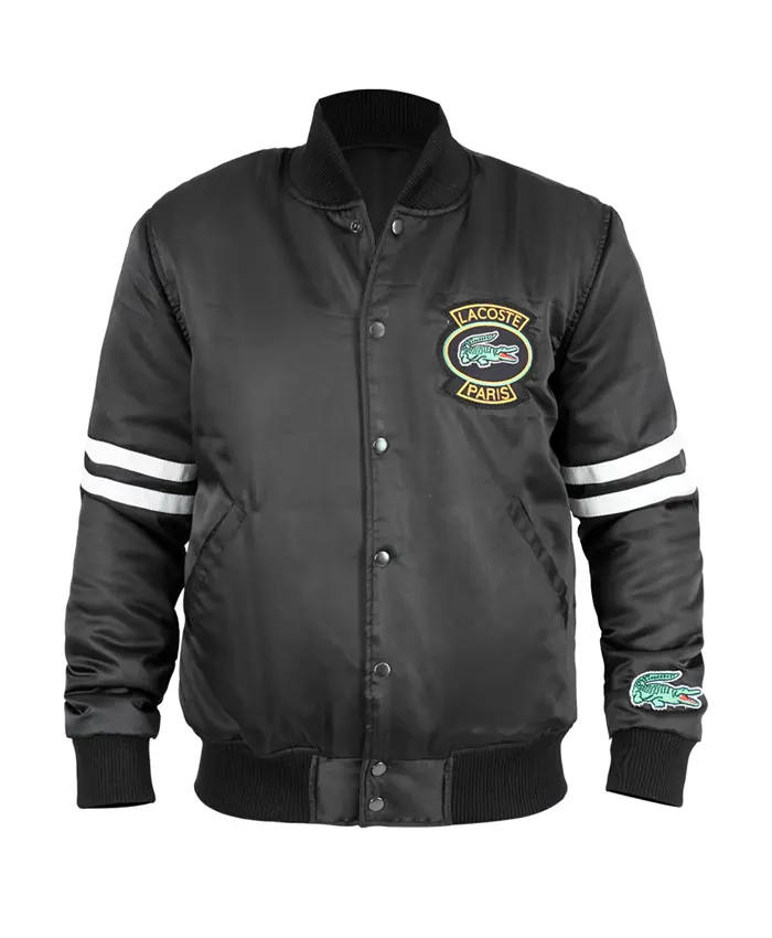 Lacoste Paris Badge Varsity Jacket Front