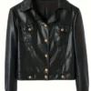 Maria Blue Bloods Black Leather Jacket