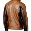 Men Vintage Wax Brown Tan Leather Jacket