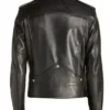 Mens Asymmetrical Biker Black Leather Jacket