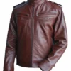 Men’s Reddish Brown Leather Jacket