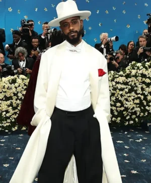 Met Gala 2025 LaKeith Stanfield White Trench Coat