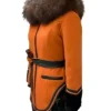 North Of North Anna Lambe Fur Orange Coat