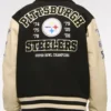 Pittsburgh Steelers Off White And Black Jacket