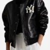 Ralph Lauren Yankees Black Leather Jacket