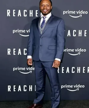 Reacher 2022 Malcolm Goodwin Blue Suit