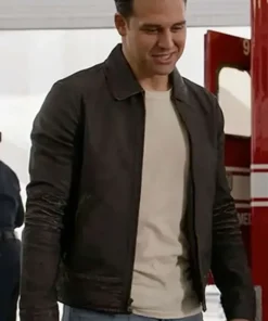 9 1 1 S08 Eddie Diaz Black Leather Jacket