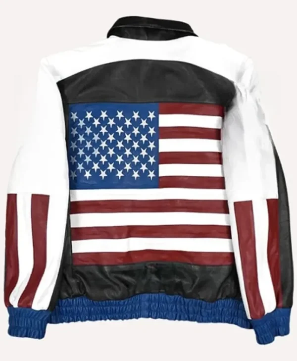 American Flag USA Vintage Leather Jacket
