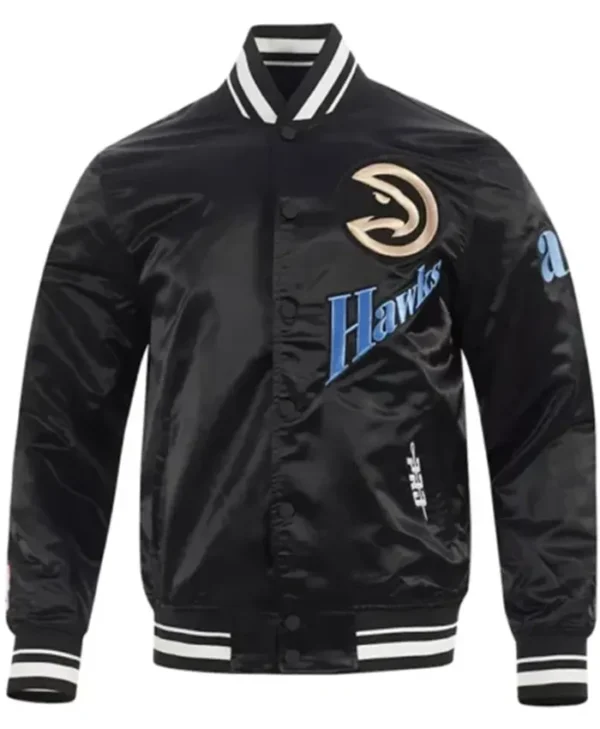Atlanta Hawks 2024 25 City Edition Chenille Black Jacket