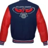 Atlanta Hawks Blue And Red Letterman Jacket