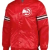 Atlanta Hawks Force Play Red Varsity Jacket