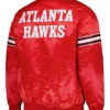 Atlanta Hawks Force Play Varsity Red Jacket