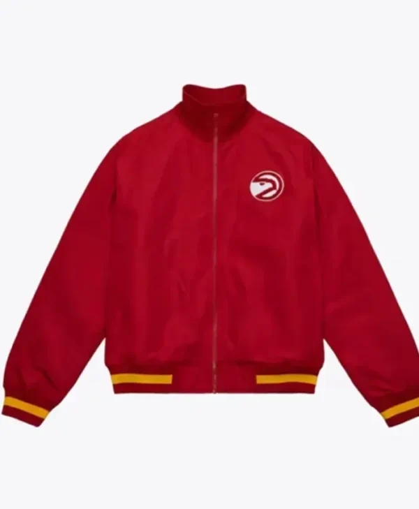 Atlanta Hawks Full Zip Red Bomber Jacket