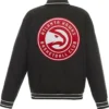 Atlanta Hawks Letterman Black Jacket
