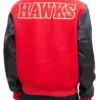 Atlanta Hawks Letterman Red And Black Jacket