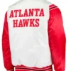Atlanta Hawks Red And White Varsity Jacket