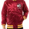 Atlanta Hawks Throwback Wordmark Red Jacket