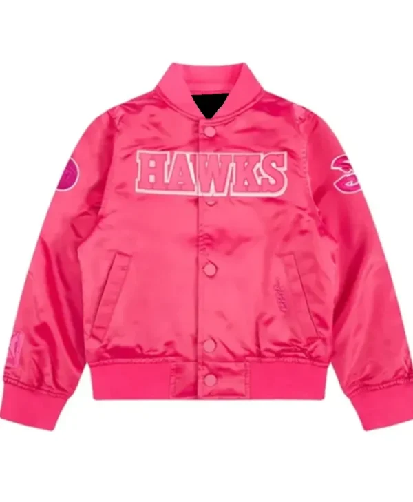 Atlanta Hawks Triple Pink Varsity Jacket