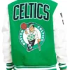 Boston Celtics Green And White Retro Varsity Jacket