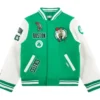 Boston Celtics Retro Green And White Varsity Jacket