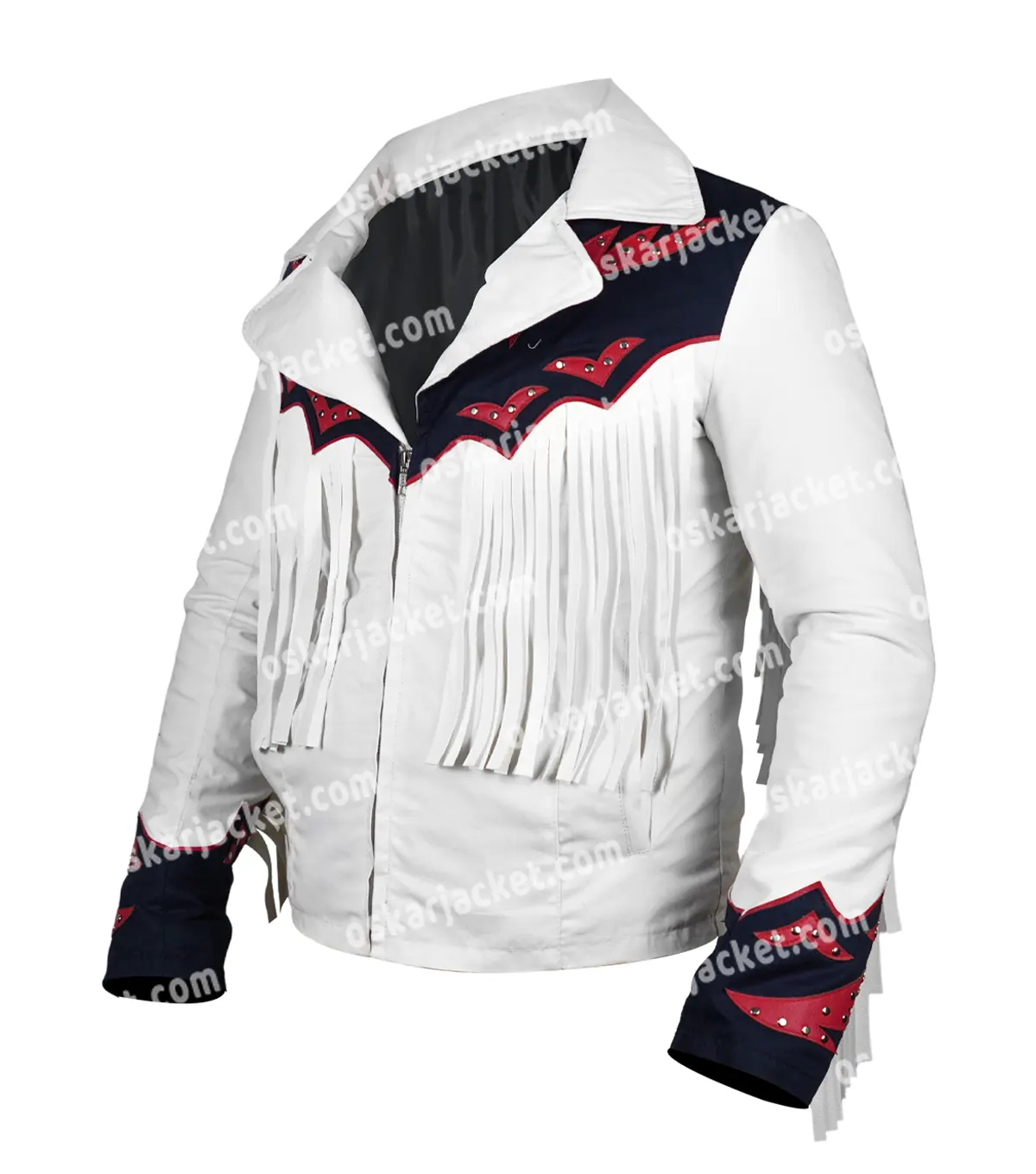 Buy Now Unisex NFL Denver Broncos Cheerleaders White Fringe Jacket For Sale