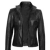 Cafe Racer Black Slim Fit Leather Jacket