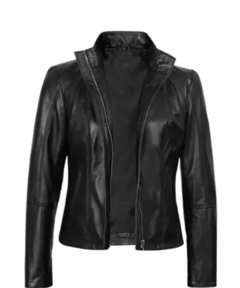Cafe Racer Black Slim Fit Leather Jacket