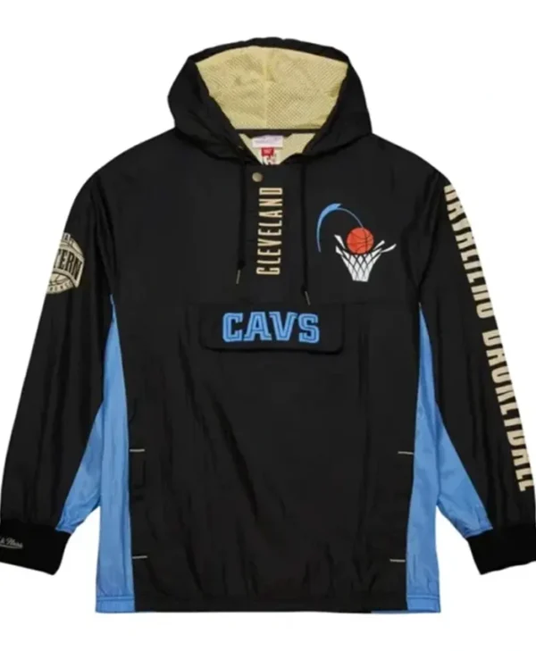 Cleveland Cavaliers Black Vintage Windbreaker Jacket