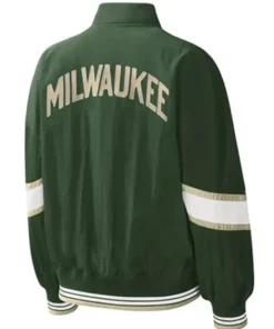 Crinkle Pinnacle Milwaukee Bucks Green Jacket