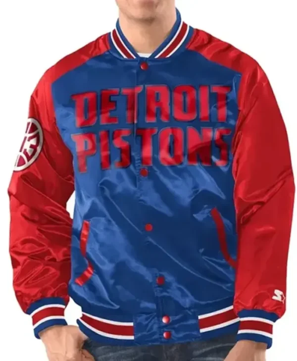 Detroit Pistons Renegade Royal And Red Jacket