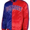 Detroit Pistons Royal And Red Fast Break Jacket