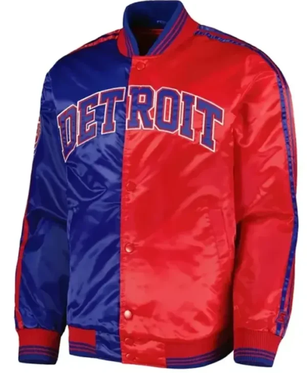 Detroit Pistons Royal And Red Fast Break Jacket