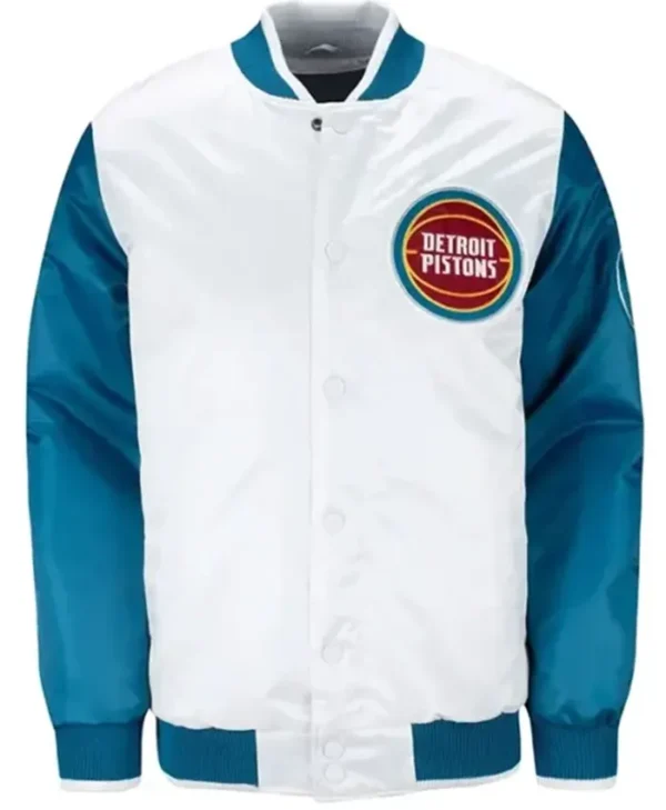 Detroit Pistons Ty Mopkins Teal And White Jacket