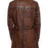 Dwayne Johnson Red Notice Brown Leather Coat