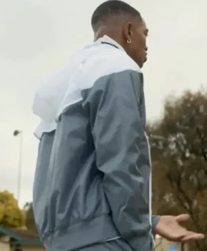 Forever S01 Xavier Mills Track Grey And White Jacket