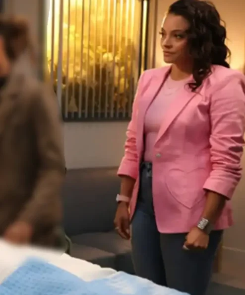 Found S02 Lacey Quinn Pink Heart Blazer