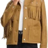 Hacks S04 Dance Mom Fringe Brown Jacket