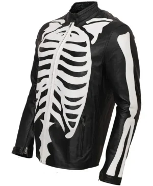 Halloween Party Leather Skeleton Bones Jacket